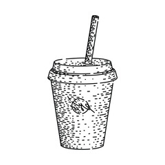 espresso coffee cup sketch hand drawn vector