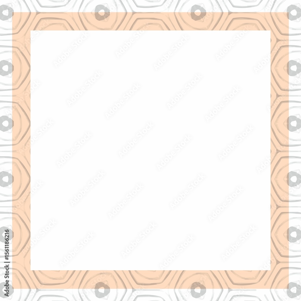 Poster composition of gray pattern and frame on white backrgound with copy space