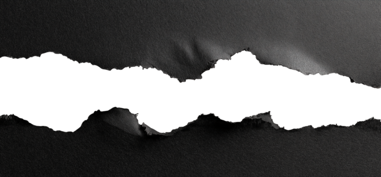 torn black pages with uneven texture edges. set of ripped black paper sheets png isolated on transparent background. document or newspaper mockup.