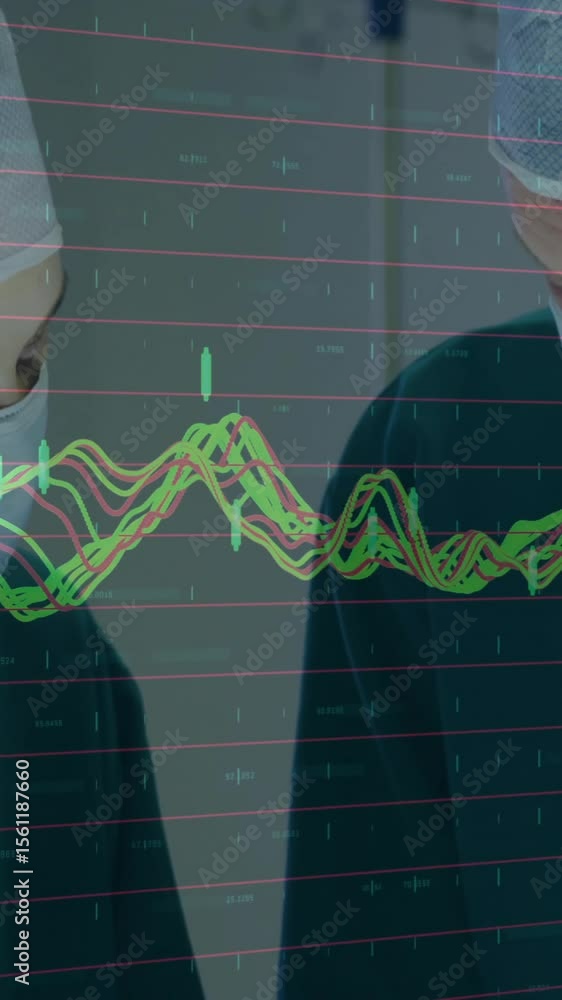 Poster animation of data processing over diverse surgeons