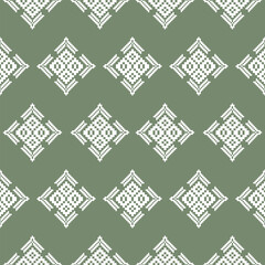 Thai Pixel Art Seamless Diamond Pattern Traditional Ethnic Geometric Background