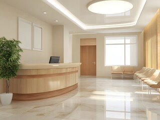 Bright Contemporary Waiting Room with Wooden Chairs and Natural Light for a Calm, Inviting Atmosphere 
interior of a modern bathroom