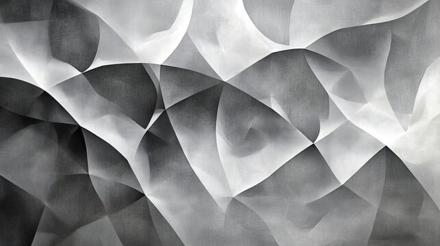 Overlapping arabesque shadows, flowing Islamic geometric art, crystalline star formations, subtle gray scale gradient, translucent pattern overlay, minimalist modern interpretation