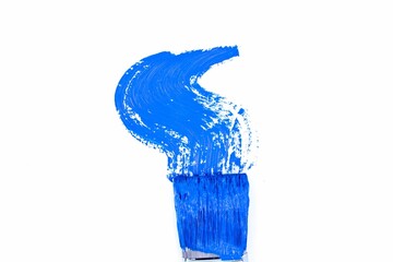 Paintbrush with blue color