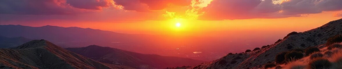 A majestic sunrise over the hills of Israel, symbolizing the divine presence and the enduring spirit of the nation , religion, promise, light