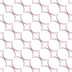 A repetitive pattern of overlapping circles creates a symmetrical design. The circular elements are arranged to form a cohesive and visually engaging motif.