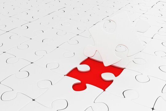 Missing piece of jigsaw puzzle