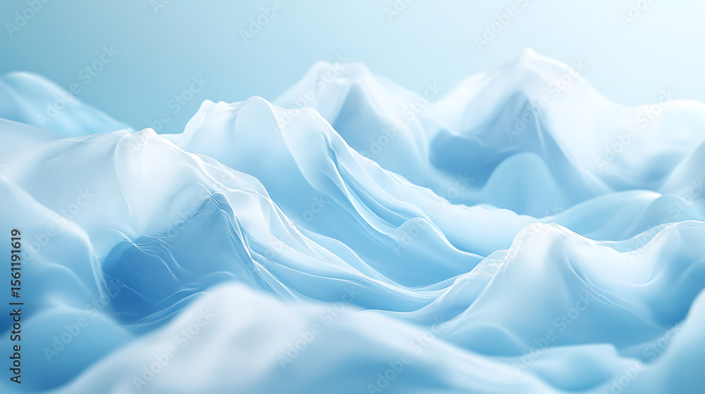 Poster serene pale blue wave pattern abstract background modern and smooth artistic backdrop pastel blue gr