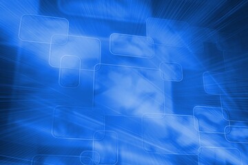 Digitally generated futuristic blue squares