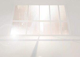 Bright white room with windows