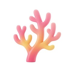 Obraz premium Coral Reef: A vibrant coral reef showcases its intricate and organic forms, bursting with vivid hues of pink and orange. Witness the beauty of underwater life in this captivating illustration.