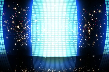 Glittering screen on black background