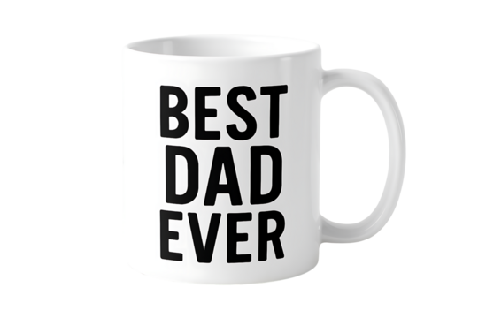 Father's Day Gift Best Dad Ever Coffee Mug - Powered by Adobe
