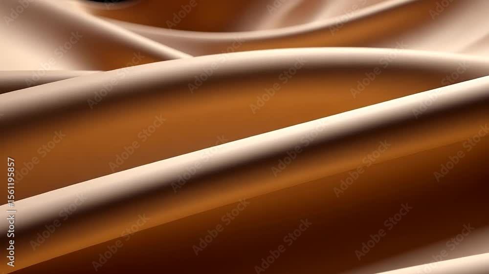 Poster abstract flowing fabric in earth tones with dynamic curves and shadows evoking a sense of movement a