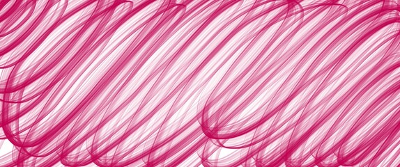 An abstract background with transparent, swirling magenta lines creating a dynamic, wavy texture on...