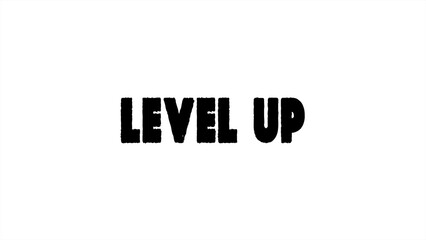 Level up text background. Design for logo, icon, game, business, achievement, level up, celebrating. illustration.
