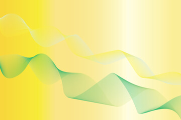 Abstract Background Bright Green and Yellow Wave Design