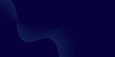 Abstract glowing wave lines on dark blue background. Dynamic wave pattern. Modern flowing wavy lines. Futuristic technology concept.