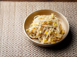 Seasoned Bean Sprouts, Korean food,
