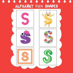 Alphabet shapes S