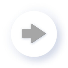 Neumorphism Icon Arrow Right Icon Soft Drop Shadow on Dark Background Neumorphic UI UX Design User Interface Neumorphism Shadow