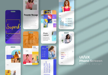 UI UX Phone Screen Mockup Design