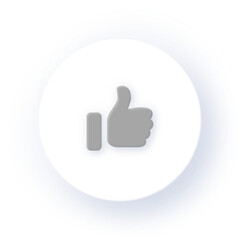 Obraz premium Neumorphism Icon Like Reaction Icon Soft Drop Shadow on Dark Background Neumorphic UI UX Design User Interface Neumorphism Shadow