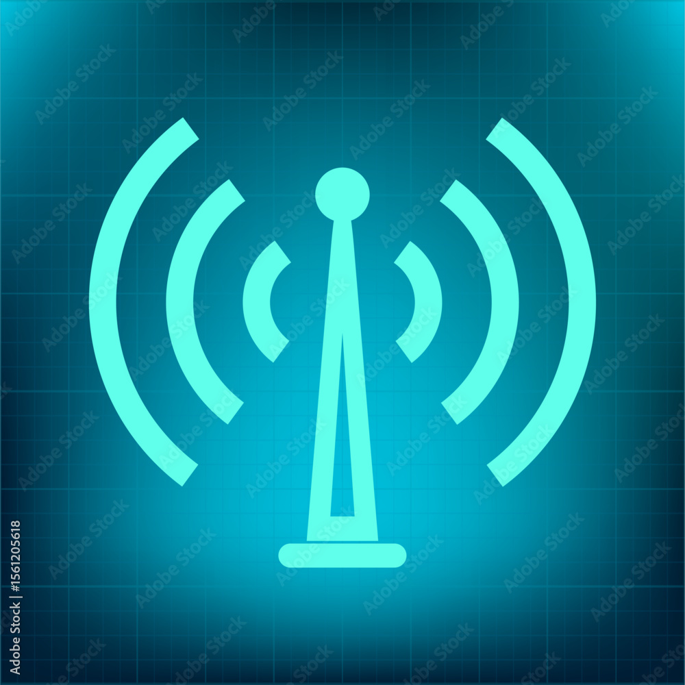 Poster vector icon on a blue background with a gradient