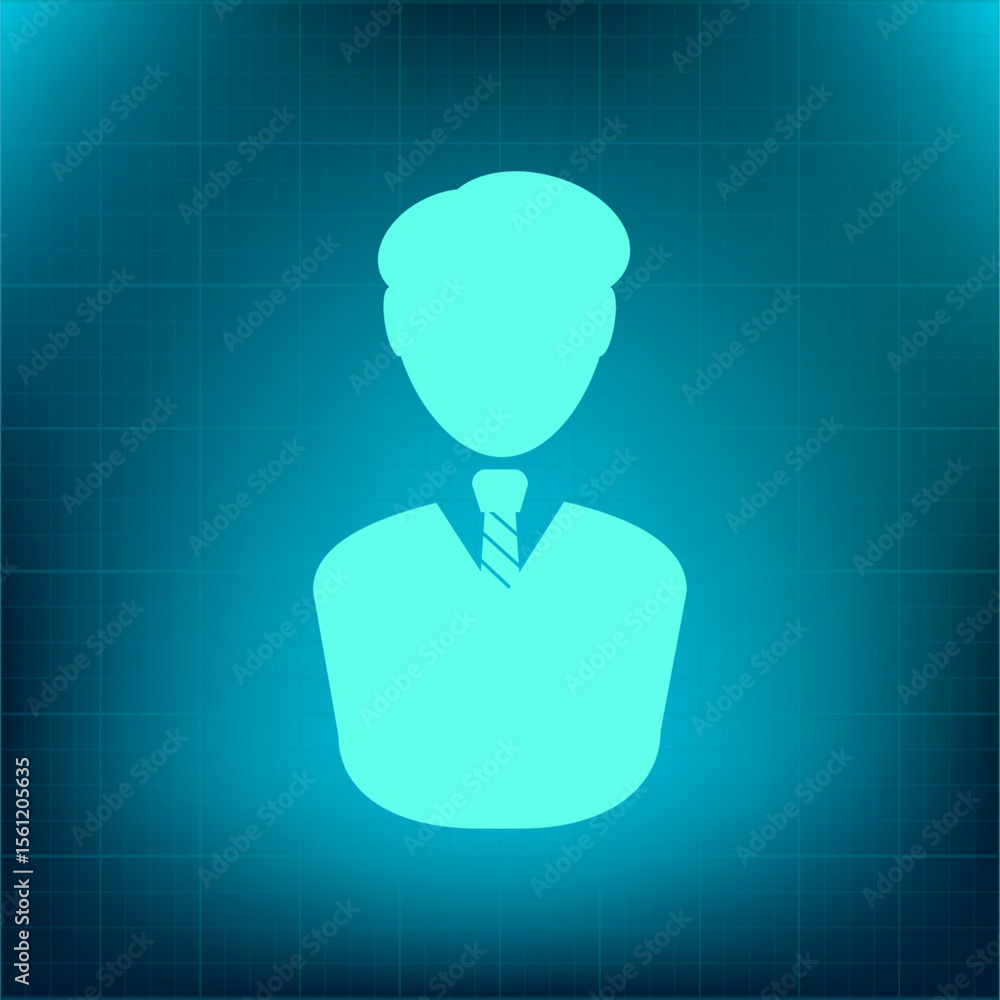 Poster vector icon on a blue background with a gradient
