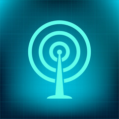 Vector icon on a blue background with a gradient