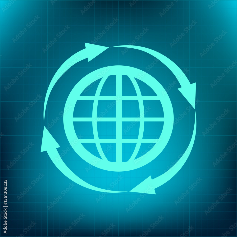 Poster vector icon on a blue background with a gradient