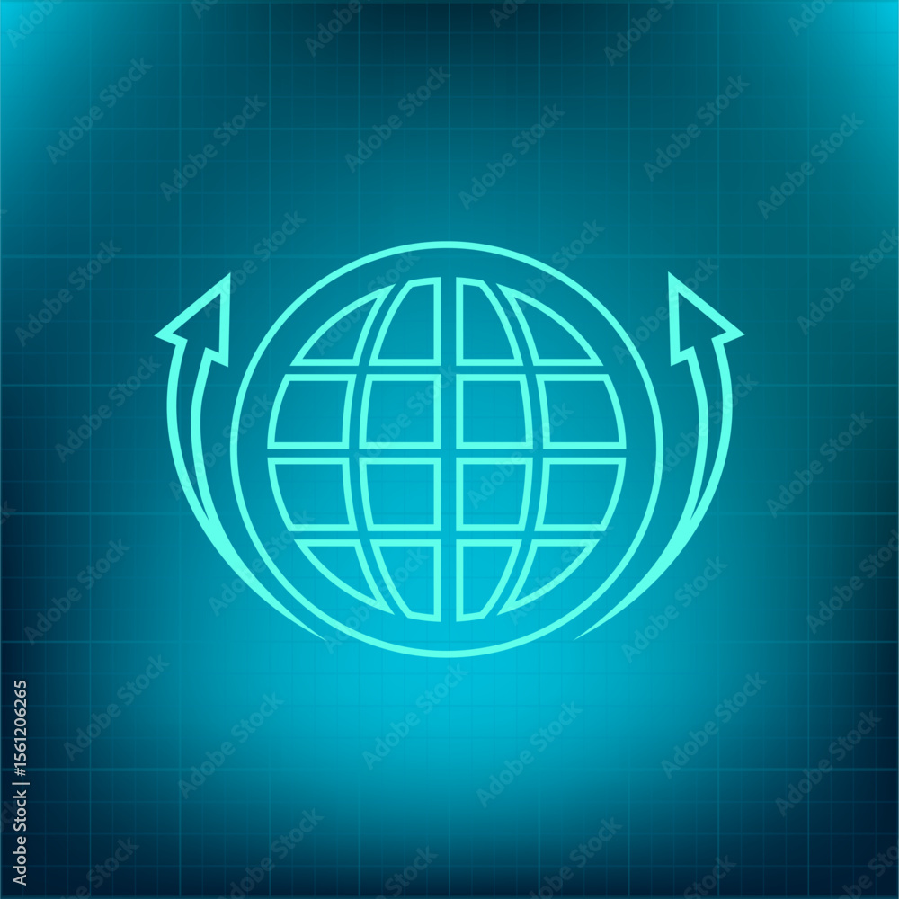 Poster vector icon on a blue background with a gradient