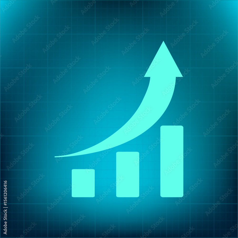 Poster vector icon on a blue background with a gradient