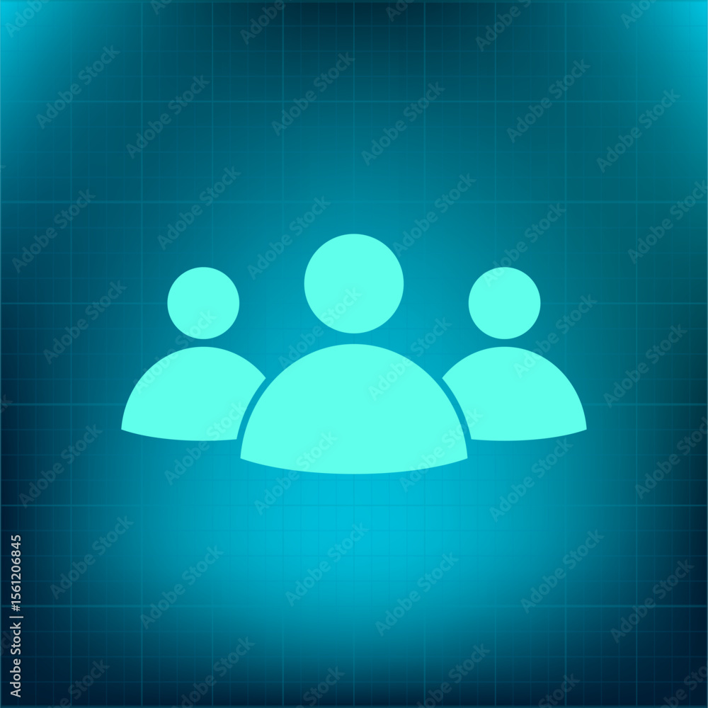 Poster vector icon on a blue background with a gradient