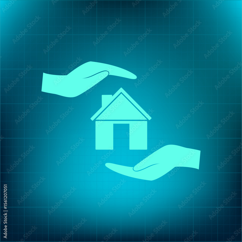 Poster vector icon on a blue background with a gradient