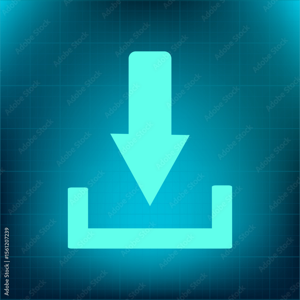 Poster vector icon on a blue background with a gradient