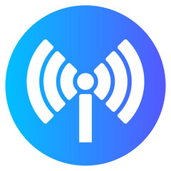 radio antenna gradient icon