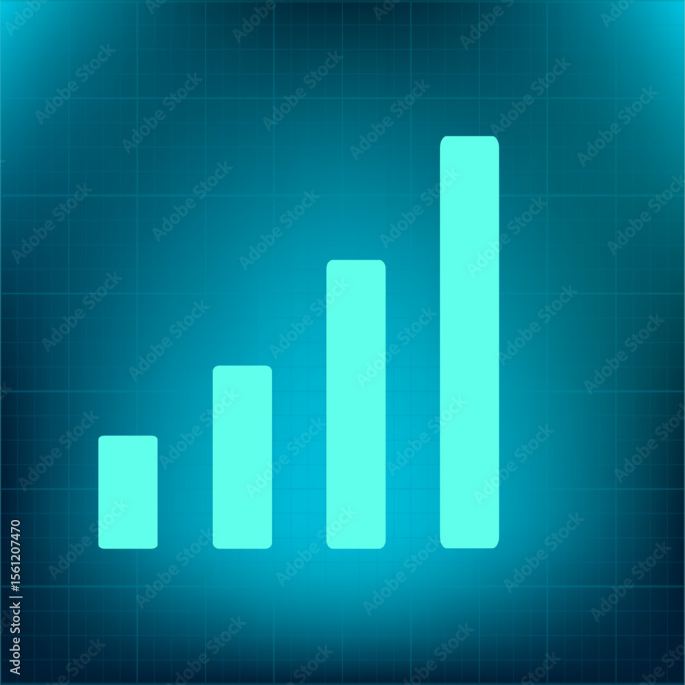 Poster vector icon on a blue background with a gradient