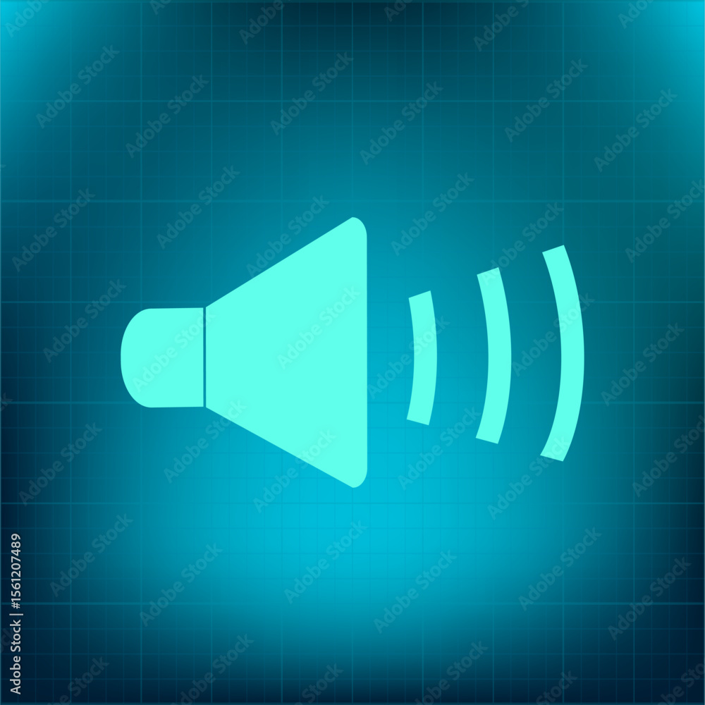 Poster vector icon on a blue background with a gradient