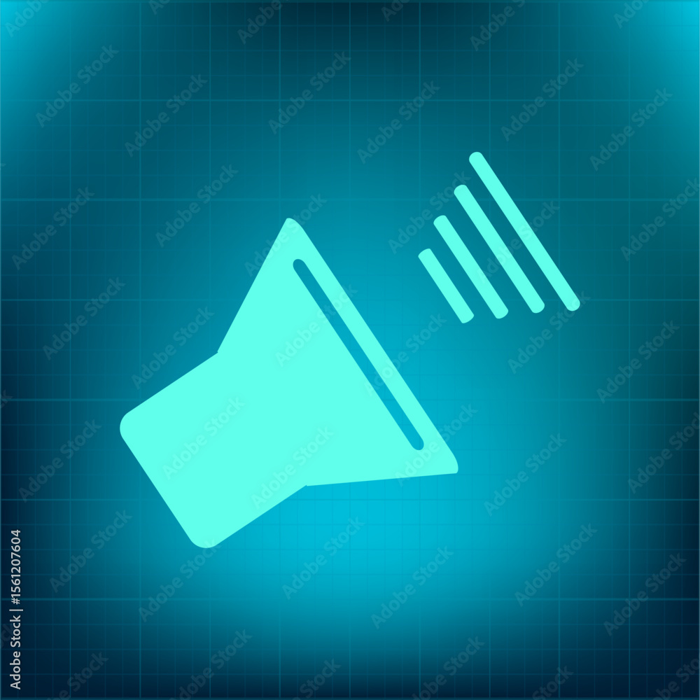 Poster vector icon on a blue background with a gradient