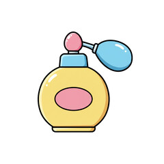 Cartoon Perfume Bottle Elegant Fragrance Beauty Cosmetic Icon