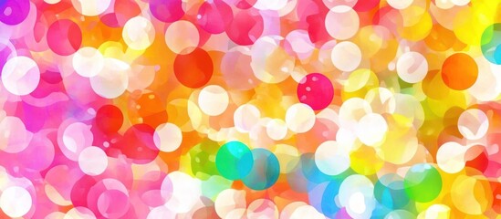 Radiant sphere dreamscape, a vibrant symphony of colors in a playful bokeh display