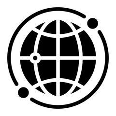 global network glyph icon