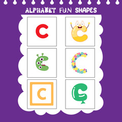 Small Alphabet shapes c