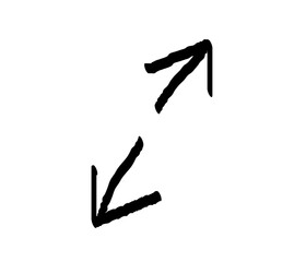 Emphasis arrow vector icon. Design doodle arrow grunge line. Vector