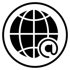 chat global glyph icon