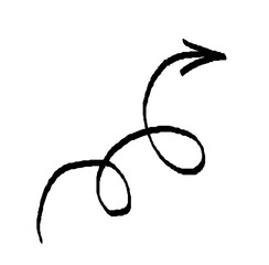 Emphasis arrow vector icon. Design doodle arrow grunge line. Vector