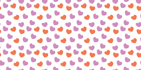 Seamless Heart Vector Illustration – Romantic Repeating Love Pattern Design