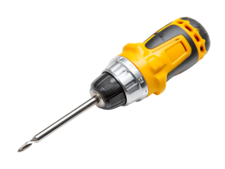 Electric Screwdriver Tool Displayed in White Setup
