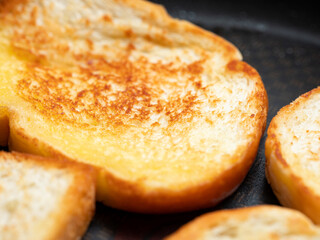 Pan fried toast, toasted bread